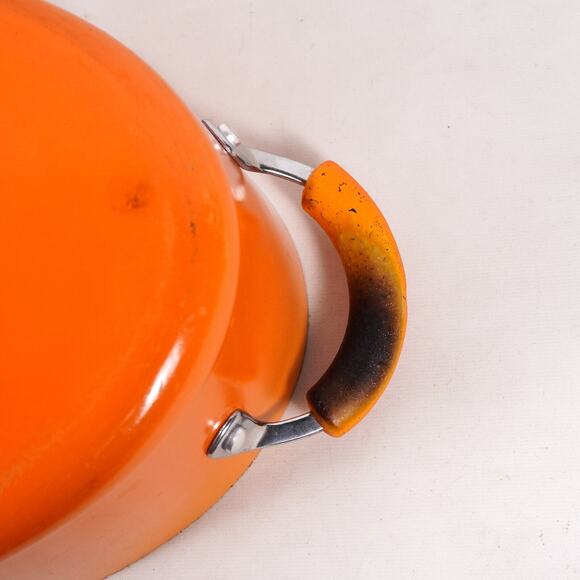 Rachel Ray Dutch Oven Nonstick Porcelain Cookware Oval Pasta Pot 8 QT Orange Lid - Picture 11 of 14